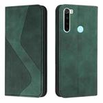 For Xiaomi Redmi Note 8 Skin Feel Magnetic S-type Solid Color Horizontal Flip Leather Case with Holder & Card Slot & Wallet(Green)