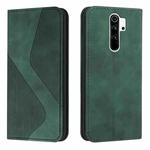 For Xiaomi Redmi Note 8 Pro Skin Feel Magnetic S-type Solid Color Horizontal Flip Leather Case with Holder & Card Slot & Wallet(Green)