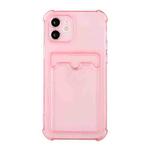 For iPhone 11 TPU Dropproof Protective Back Case with Card Slot (Pink)