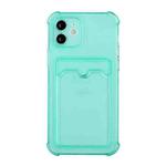 For iPhone 11 Pro TPU Dropproof Protective Back Case with Card Slot (Green)