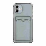 For iPhone 12 Pro Max TPU Dropproof Protective Back Case with Card Slot(Gray)