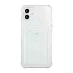 For iPhone 12 Pro TPU Dropproof Protective Back Case with Card Slot(Transparent)