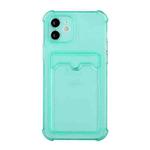 For iPhone 12 TPU Dropproof Protective Back Case with Card Slot(Green)