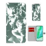 For OnePlus 9 Pro Cloud Fog Pattern Horizontal Flip Leather Case with Holder & Card Slot & Wallet(Dark Green)