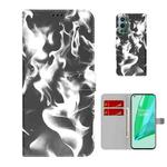 For OnePlus 9 Pro Cloud Fog Pattern Horizontal Flip Leather Case with Holder & Card Slot & Wallet(Black)