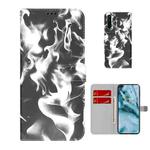 For OnePlus Nord Cloud Fog Pattern Horizontal Flip Leather Case with Holder & Card Slot & Wallet(Black)
