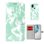 For OnePlus Nord N10 5G Cloud Fog Pattern Horizontal Flip Leather Case with Holder & Card Slot & Wallet(Mint Green)