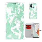For OnePlus Nord N100 Cloud Fog Pattern Horizontal Flip Leather Case with Holder & Card Slot & Wallet(Mint Green)