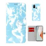 For OnePlus Nord N100 Cloud Fog Pattern Horizontal Flip Leather Case with Holder & Card Slot & Wallet(Sky Blue)