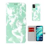 For UMIDIGI A9 Pro Cloud Fog Pattern Horizontal Flip Leather Case with Holder & Card Slot & Wallet(Mint Green)