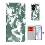 For Huawei P50 Cloud Fog Pattern Horizontal Flip Leather Case with Holder & Card Slot & Wallet(Dark Green)