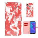 For Huawei Y6 2019 Cloud Fog Pattern Horizontal Flip Leather Case with Holder & Card Slot & Wallet(Red)
