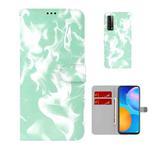 For Huawei P smart 2021 / Y7a Cloud Fog Pattern Horizontal Flip Leather Case with Holder & Card Slot & Wallet(Mint Green)