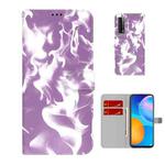 For Huawei P smart 2021 / Y7a Cloud Fog Pattern Horizontal Flip Leather Case with Holder & Card Slot & Wallet(Purple)
