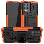 For OPPO Realme 8 / 8 Pro Tire Texture Shockproof TPU+PC Protective Case with Holder(Orange)