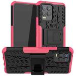 For OPPO Realme 8 / 8 Pro Tire Texture Shockproof TPU+PC Protective Case with Holder(Pink)