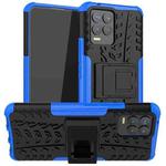 For OPPO Realme 8 / 8 Pro Tire Texture Shockproof TPU+PC Protective Case with Holder(Blue)
