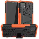 For OPPO Realme C21 / C20 Tire Texture Shockproof TPU+PC Protective Case with Holder(Orange)