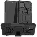 For OPPO Realme C21 / C20 Tire Texture Shockproof TPU+PC Protective Case with Holder(Black)