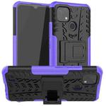 For OPPO Realme C21 / C20 Tire Texture Shockproof TPU+PC Protective Case with Holder(Purple)