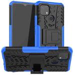 For OPPO Realme C21 / C20 Tire Texture Shockproof TPU+PC Protective Case with Holder(Blue)