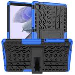 For Samsung Galaxy Tab A7 Lite Tire Texture Shockproof TPU+PC Protective Case with Holder(Blue)
