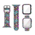 Silicone Printing Integrated Watch Case Watch Band For Apple Watch Series  7  45mm / & 6 & SE & 5 & 4 44mm(Ferris Wheel)