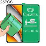 For Xiaomi Poco F3 25 PCS 9D Full Screen Full Glue Ceramic Film