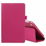 For Samsung Galaxy Tab A7 Lite T220 / T225 Litchi Texture Solid Color Horizontal Flip Leather Case with Holder & Pen Slot(Rose Red)