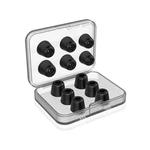 6 Pairs New Bee NB-M1 Slow Rebound Memory Foam Ear Caps with Storage Box, Suitable for 5mm-7mm Earphone Plugs(Black)