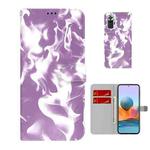 For Xiaomi Redmi Note 10 Pro / Note 10 Pro Max Cloud Fog Pattern Horizontal Flip Leather Case with Holder & Card Slot & Wallet(Purple)