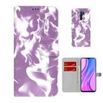 For  Xiaomi Redmi 9 / 9 Prime / Poco M2 Cloud Fog Pattern Horizontal Flip Leather Case with Holder & Card Slot & Wallet(Purple)