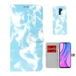 For  Xiaomi Redmi 9 / 9 Prime / Poco M2 Cloud Fog Pattern Horizontal Flip Leather Case with Holder & Card Slot & Wallet(Sky Blue)