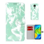 For  Xiaomi Redmi Note 9 / 10X 4G Cloud Fog Pattern Horizontal Flip Leather Case with Holder & Card Slot & Wallet(Mint Green)