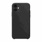 For iPhone 12 / 12 Pro Ultra-thin Liquid Silicone Protective Case(Black)