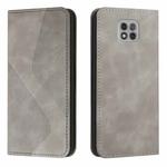 For Motorola Moto G Power 2021 Skin Feel Magnetic S-type Solid Color Horizontal Flip Leather Case with Holder & Card Slot & Wallet(Grey)