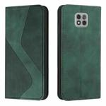 For Motorola Moto G Power 2021 Skin Feel Magnetic S-type Solid Color Horizontal Flip Leather Case with Holder & Card Slot & Wallet(Green)