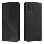 For Motorola Moto G Stylus 2021 Skin Feel Magnetic S-type Solid Color Horizontal Flip Leather Case with Holder & Card Slot & Wallet(Black)