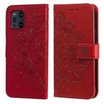 For OPPO Find X3 Pro / Find X3 7-petal Flowers Embossing Pattern Horizontal Flip PU Leather Case with Holder & Card Slots & Wallet & Photo Frame(Red)