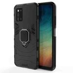 For Samsung Galaxy F52 5G Shockproof PC + TPU Protective Case with Magnetic Ring Holder(Black)
