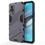 For vivo S9e Punk Armor 2 in 1 PC + TPU Shockproof Case with Invisible Holder(Grey)