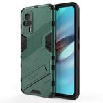For vivo S9e Punk Armor 2 in 1 PC + TPU Shockproof Case with Invisible Holder(Green)