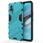 For vivo S9e Punk Armor 2 in 1 PC + TPU Shockproof Case with Invisible Holder(Blue)