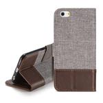 For iPhone 6 MUXMA MX102 Horizontal Flip Canvas Leather Case with Stand & Card Slot & Wallet Function(Brown)