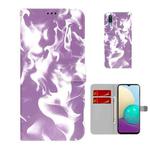 For Samsung Galaxy A02 / M02 Cloud Fog Pattern Horizontal Flip Leather Case with Holder & Card Slot & Wallet(Purple)