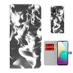 For Samsung Galaxy A02s EU Version Cloud Fog Pattern Horizontal Flip Leather Case with Holder & Card Slot & Wallet(Black)