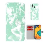 For Samsung Galaxy A20 / A30 Cloud Fog Pattern Horizontal Flip Leather Case with Holder & Card Slot & Wallet(Mint Green)