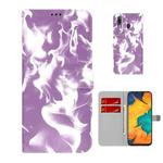 For Samsung Galaxy A20 / A30 Cloud Fog Pattern Horizontal Flip Leather Case with Holder & Card Slot & Wallet(Purple)