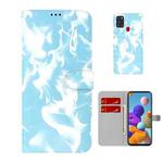 For Samsung Galaxy A21s Cloud Fog Pattern Horizontal Flip Leather Case with Holder & Card Slot & Wallet(Sky Blue)
