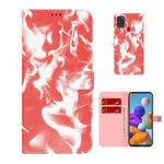 For Samsung Galaxy A21s Cloud Fog Pattern Horizontal Flip Leather Case with Holder & Card Slot & Wallet(Red)